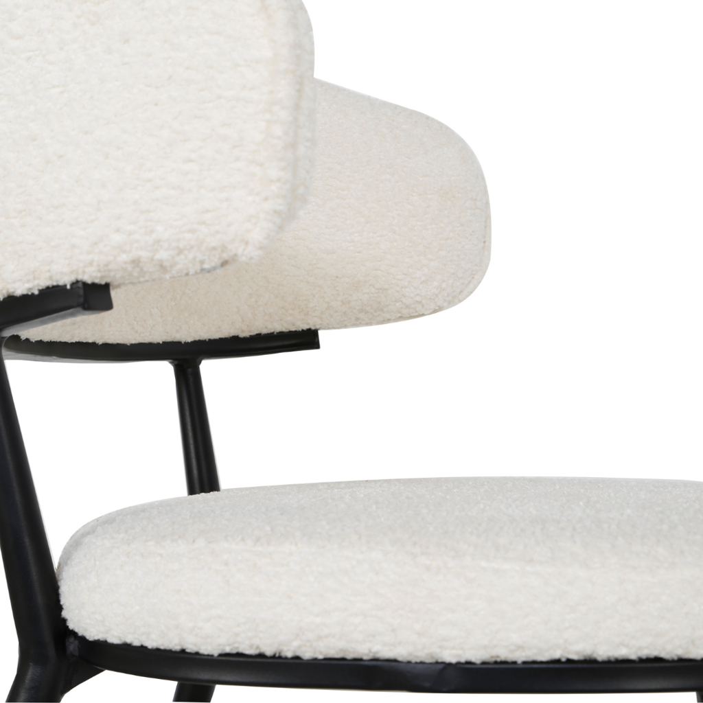 Eetkamerstoel Sander - Teddy Crème