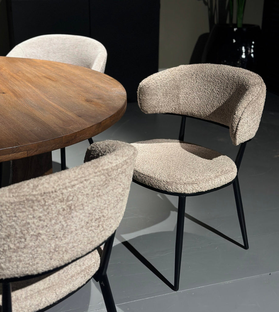 Eetkamerstoel Sander - Teddy Crème