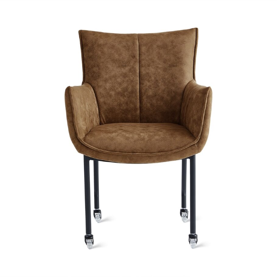 Eetkamerstoel Thomas - Microleder Cognac