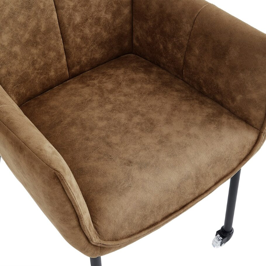 Eetkamerstoel Thomas - Microleder Cognac