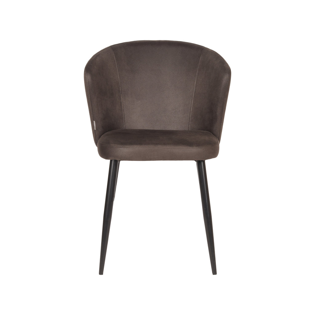 Eetkamerstoel Wave - Antraciet - Microfiber