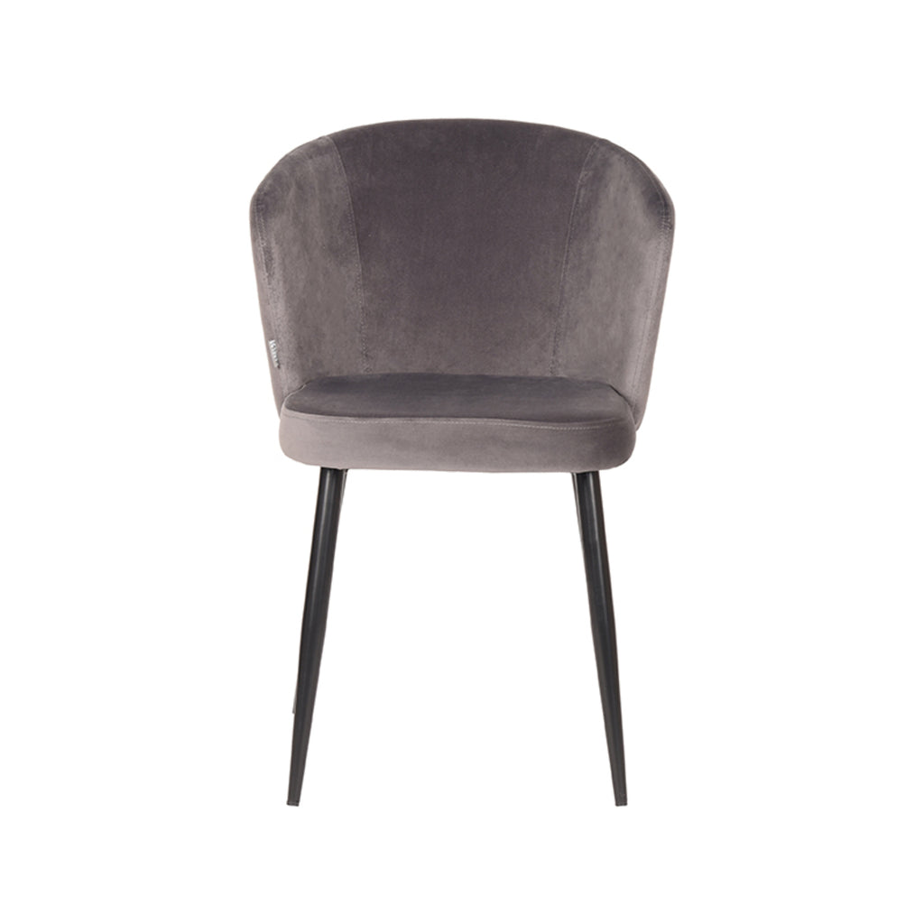 Eetkamerstoel Wave - Grijs - Fluweel