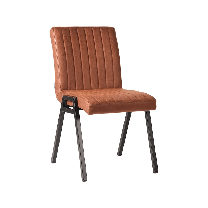 LABEL51 Eetkamerstoel Matz in Cognac - Microfiber