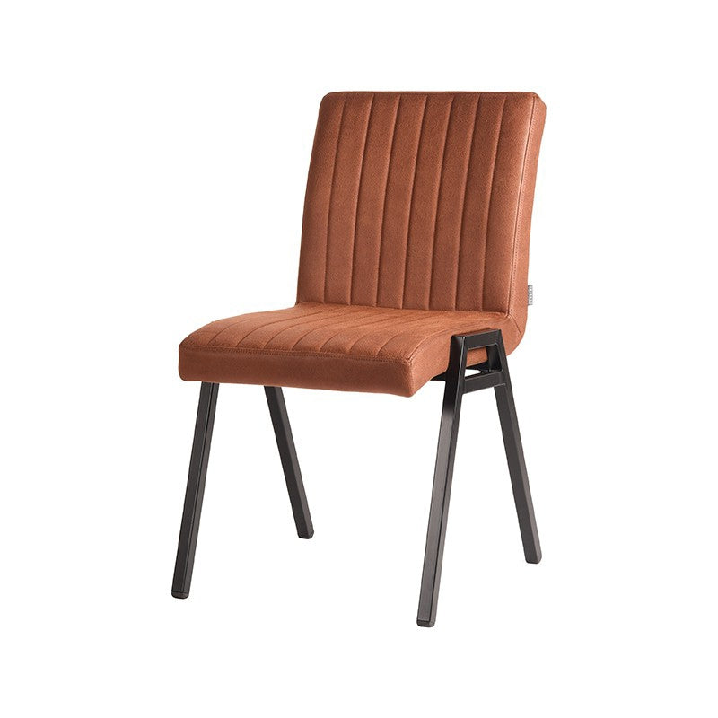 LABEL51 Eetkamerstoel Matz in Cognac - Microfiber