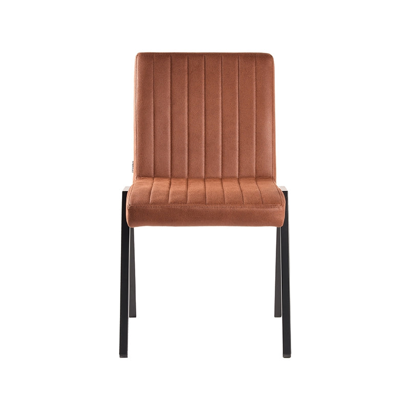 LABEL51 Eetkamerstoel Matz in Cognac - Microfiber