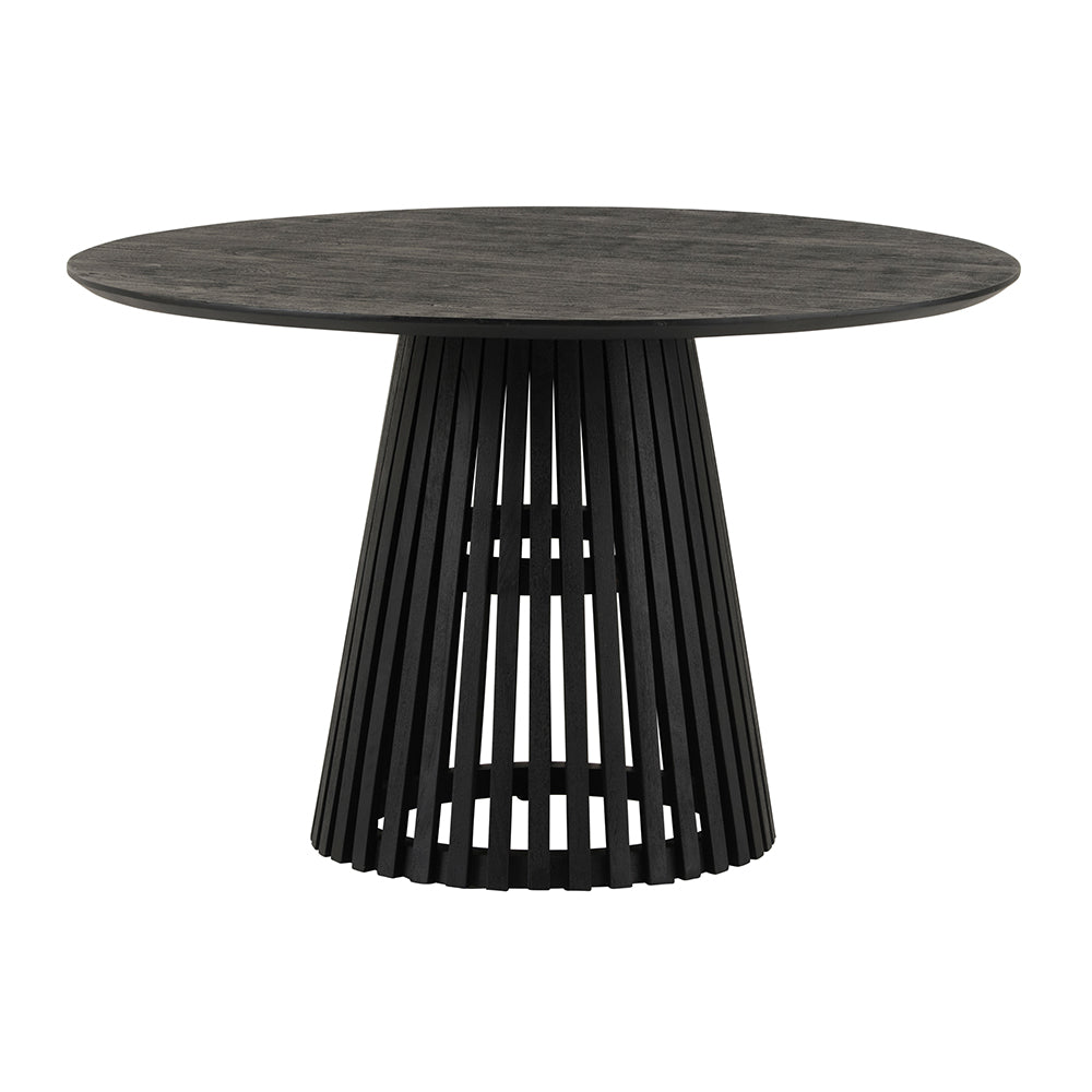 Eettafel Ø130, Acacia Black