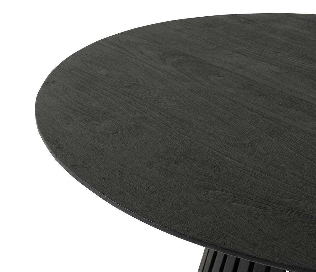 Eettafel Ø130, Acacia Black