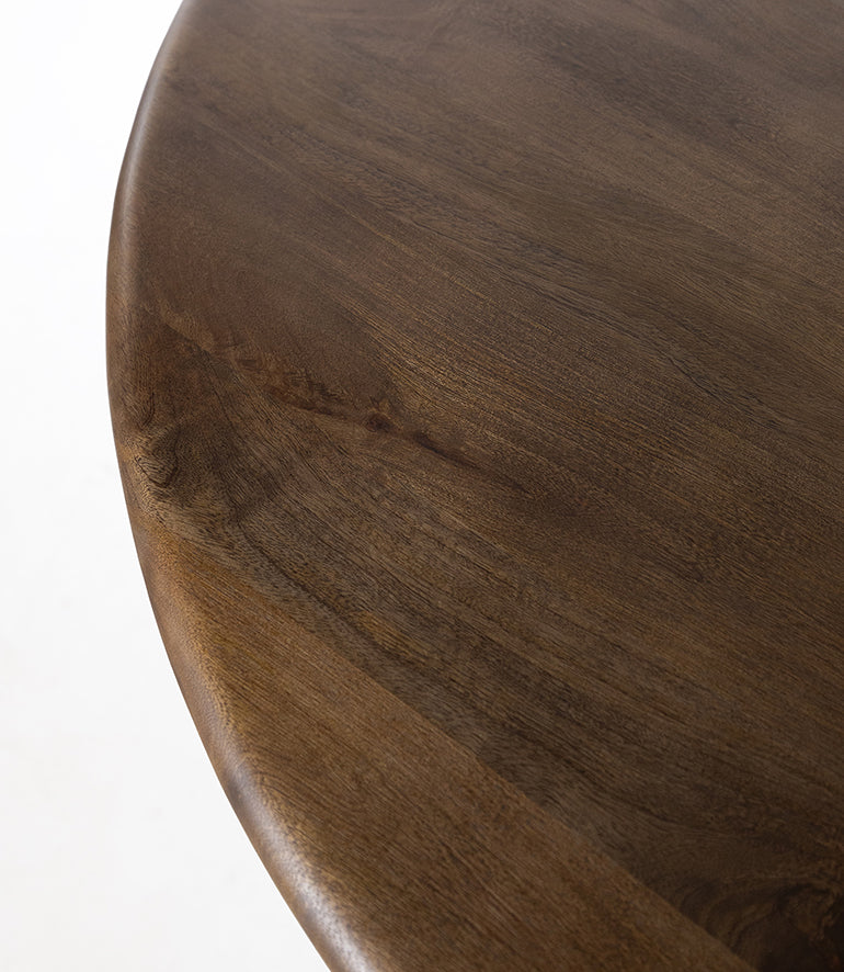 Eettafel Ø130, Mango Walnut