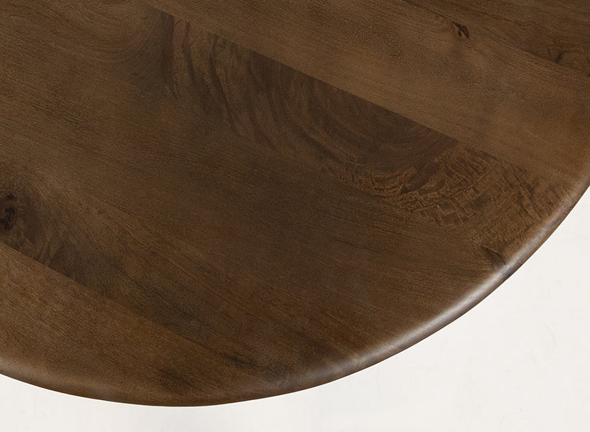 Eettafel Ø130, Mango Walnut