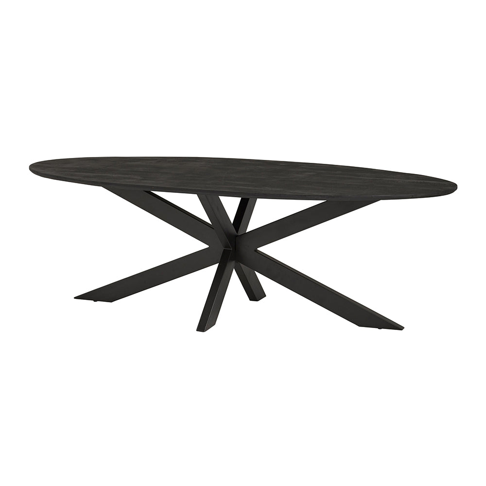 Black Noir Eettafel ovaal 180 cm