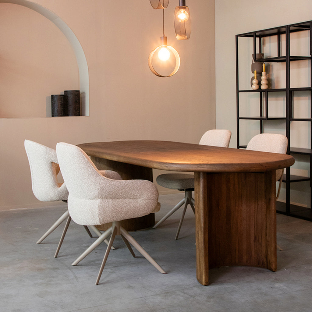 Eetkamertafel Vito - Espresso - Mangohout - 240 cm