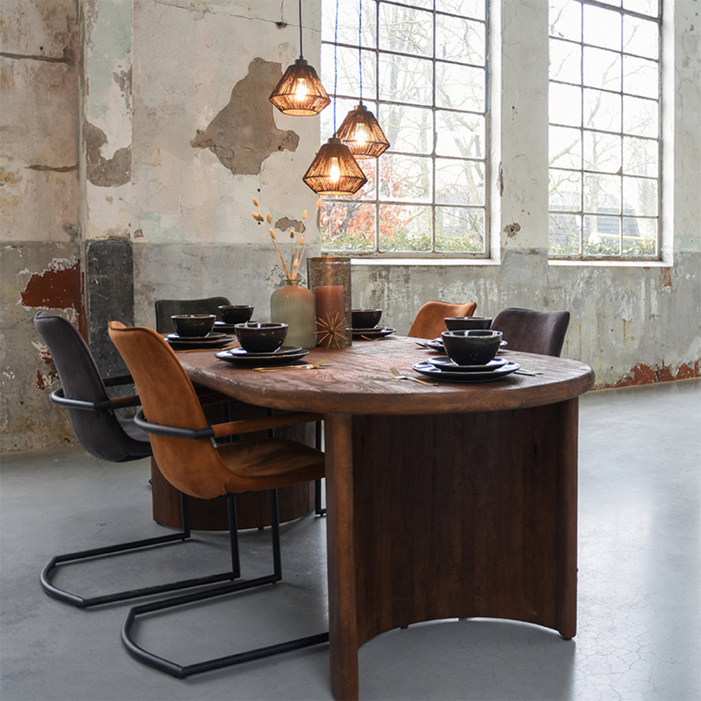 Eetkamertafel Vito - Espresso - Mangohout - 240 cm