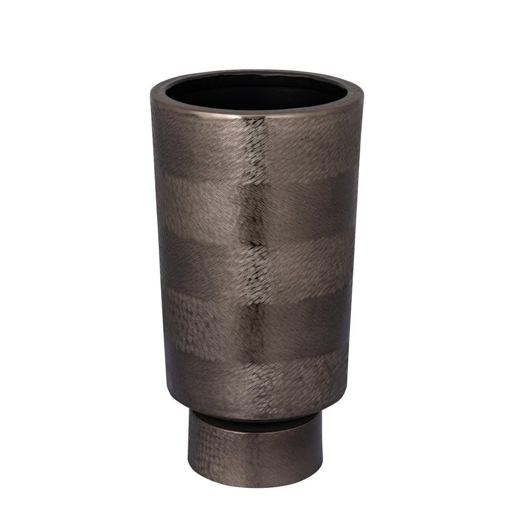 Erga Black alu sheet zigzag pot round L