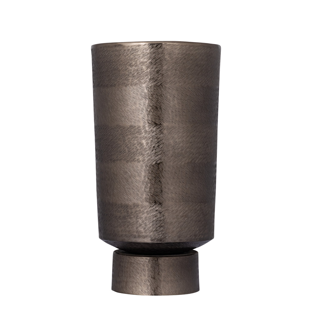 Erga Black alu sheet zigzag pot round L