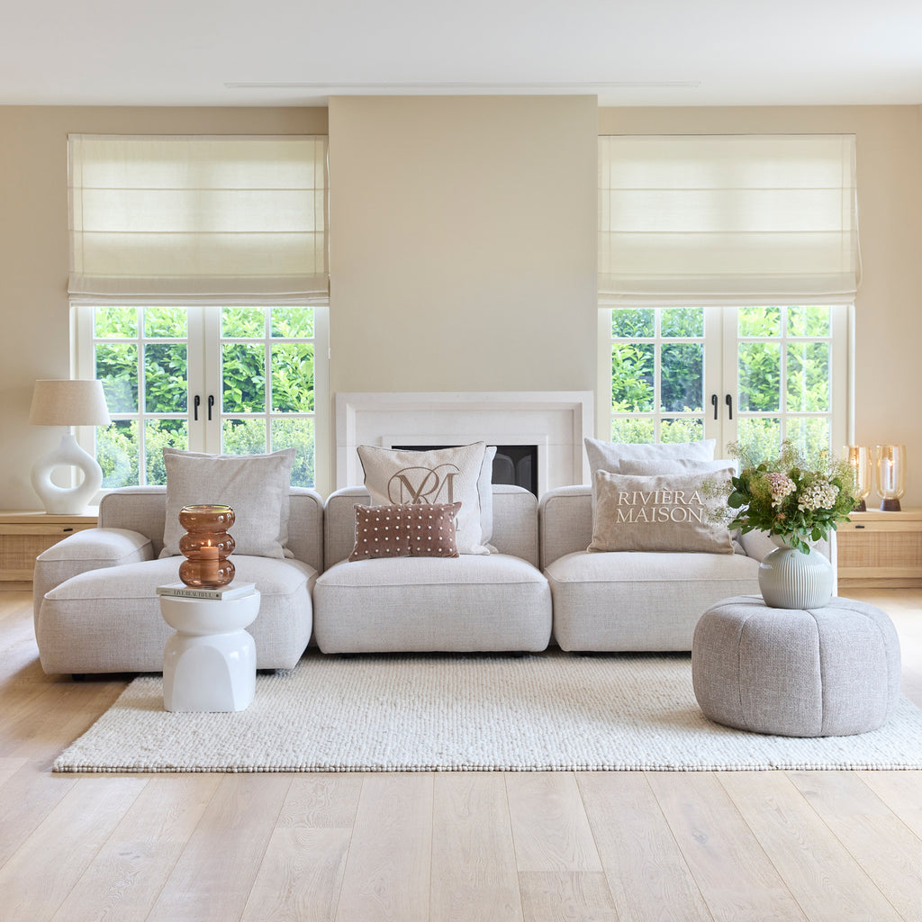 Falcone Poef Glossy Flax