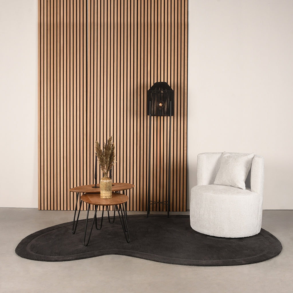 Fauteuil Evy fluweel naturel 65 cm