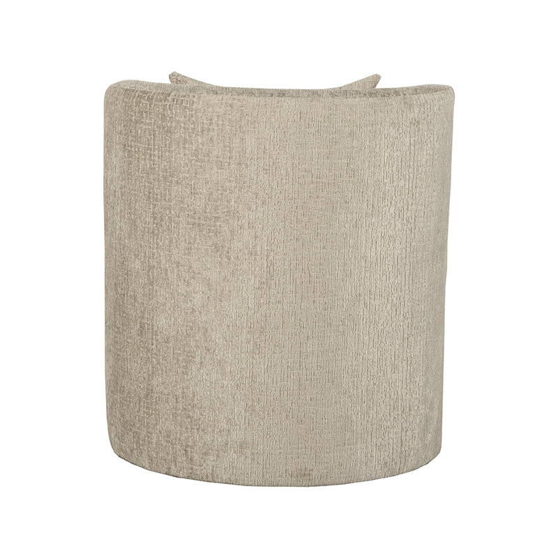 Fauteuil Evy fluweel beige/taupe 65 cm