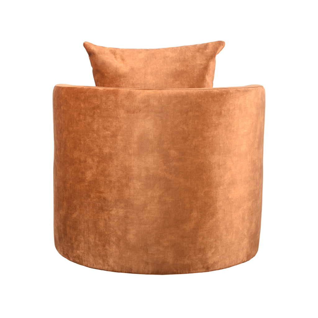 Fauteuil Evy velours oker 90 cm