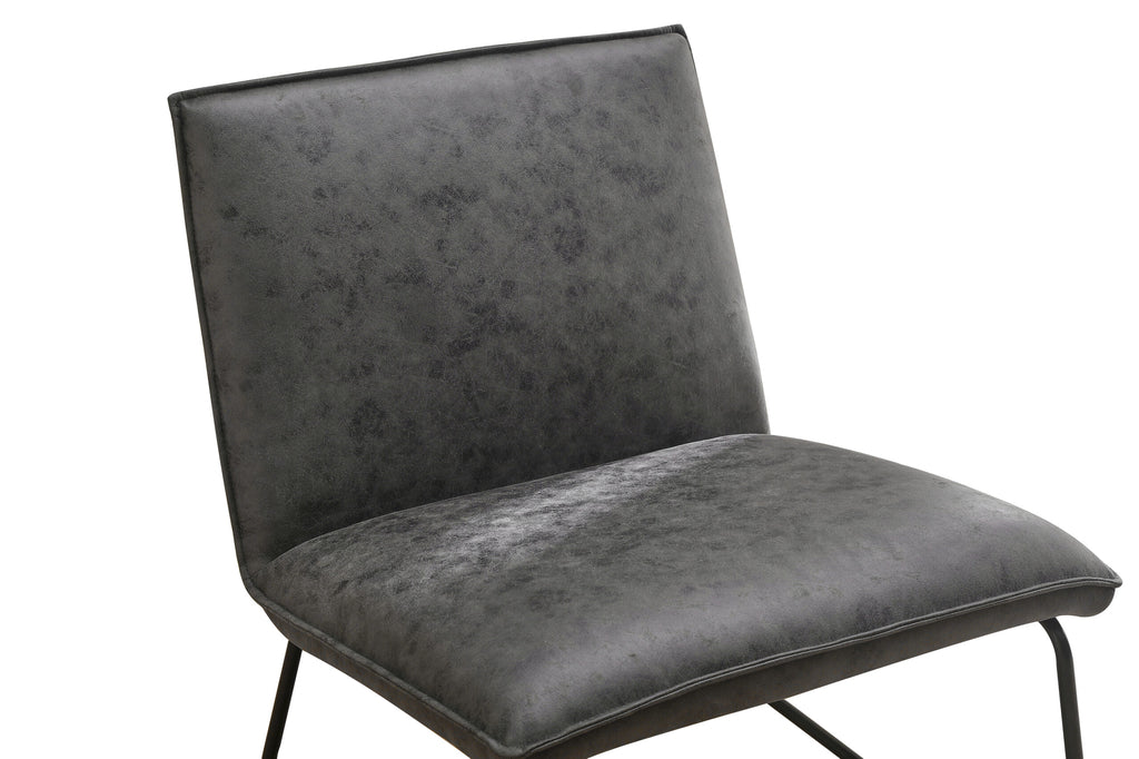 Fauteuil James - Microleder Antraciet