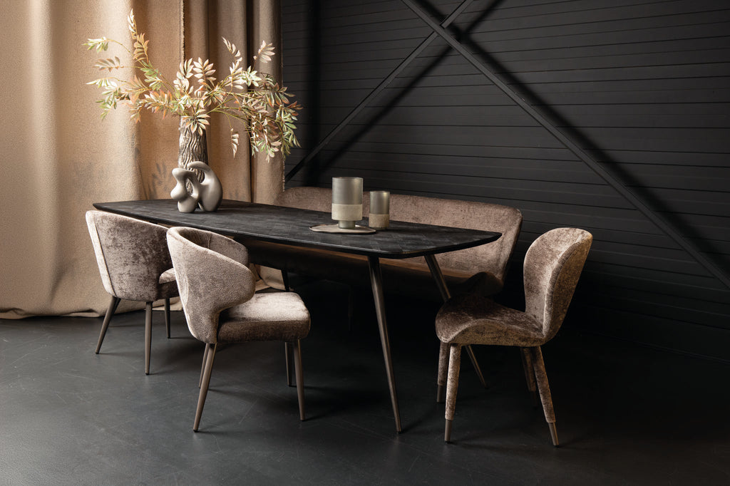 Fieron Black acaiahout eettafel ovaal 240cm