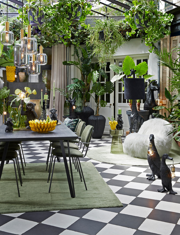 Tafellamp Giraffe in Zwart - 33x25x54 cm