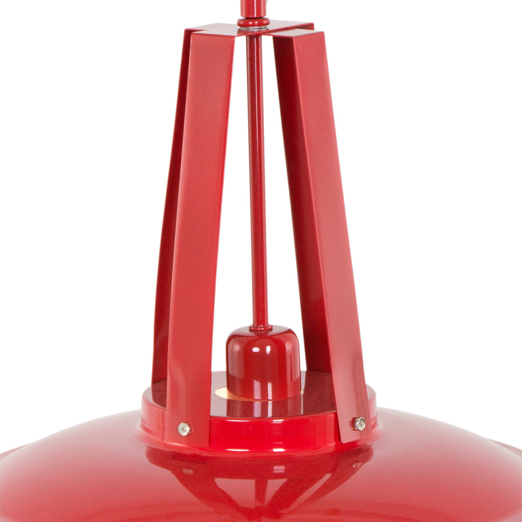 Hanglamp in rood metaal 42 cm