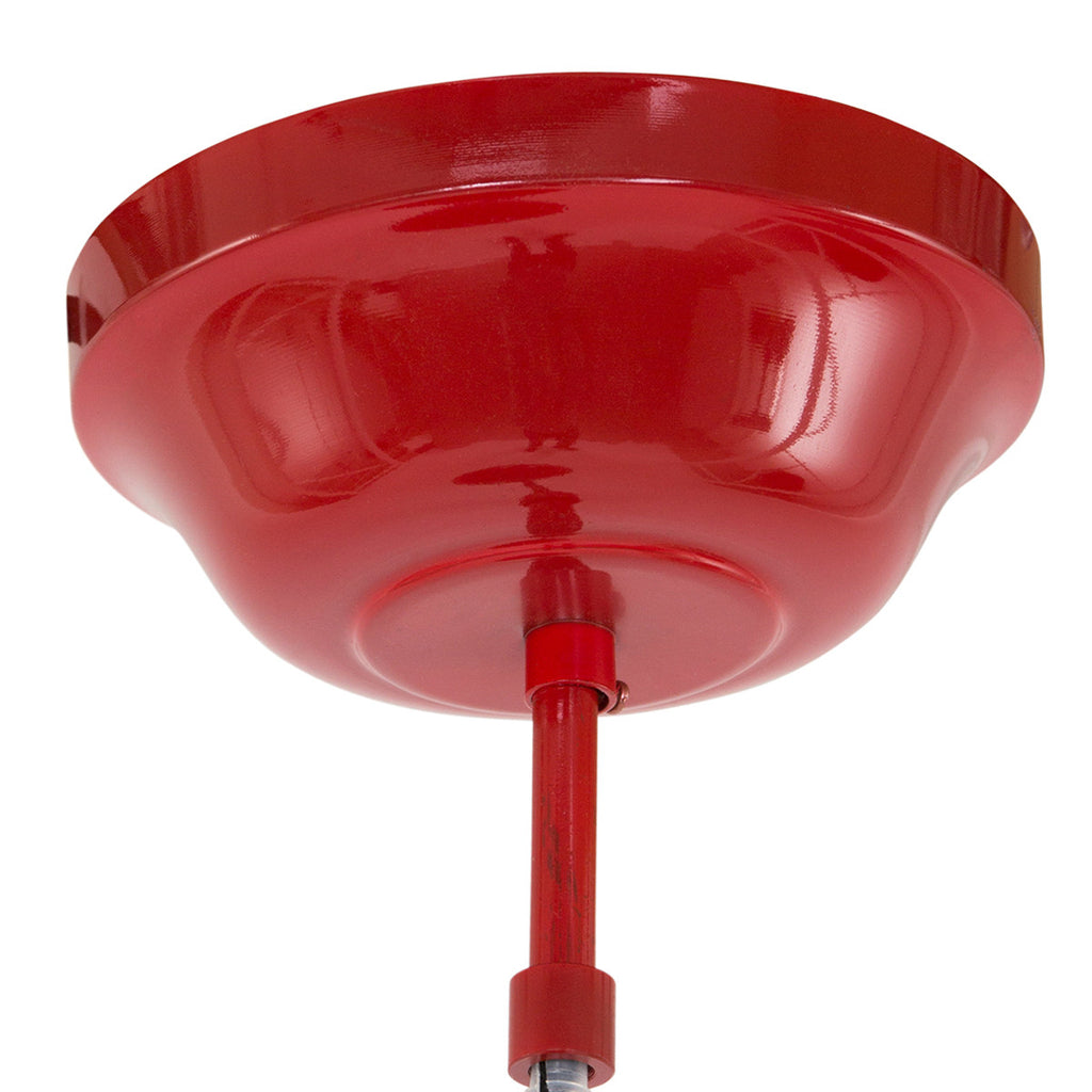 Hanglamp in rood metaal 42 cm