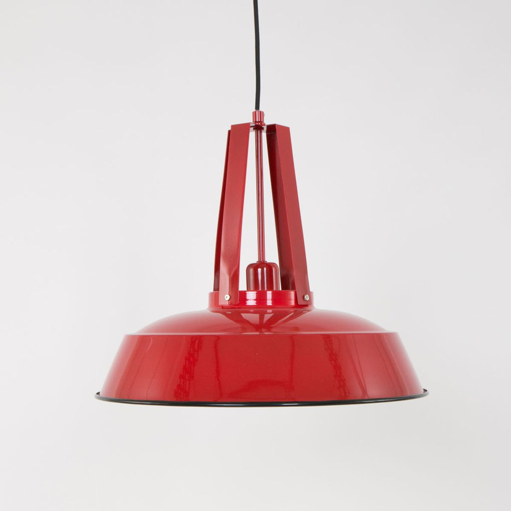 Hanglamp in rood metaal 42 cm