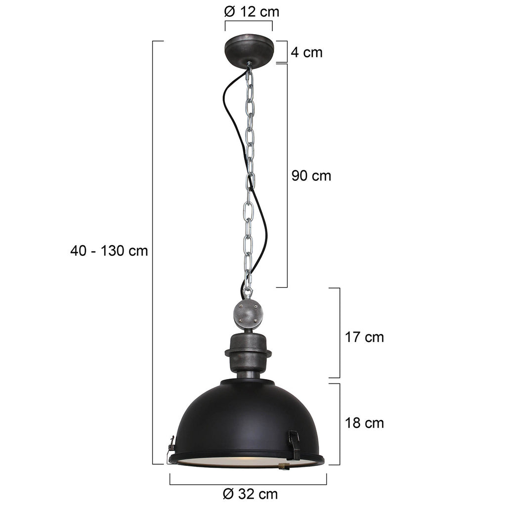 Hanglamp Bikkel in Zwart
