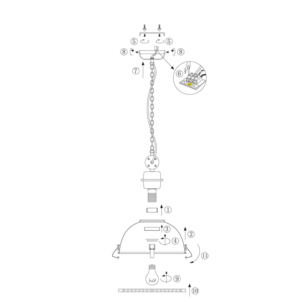 Hanglamp Bikkel in Zwart