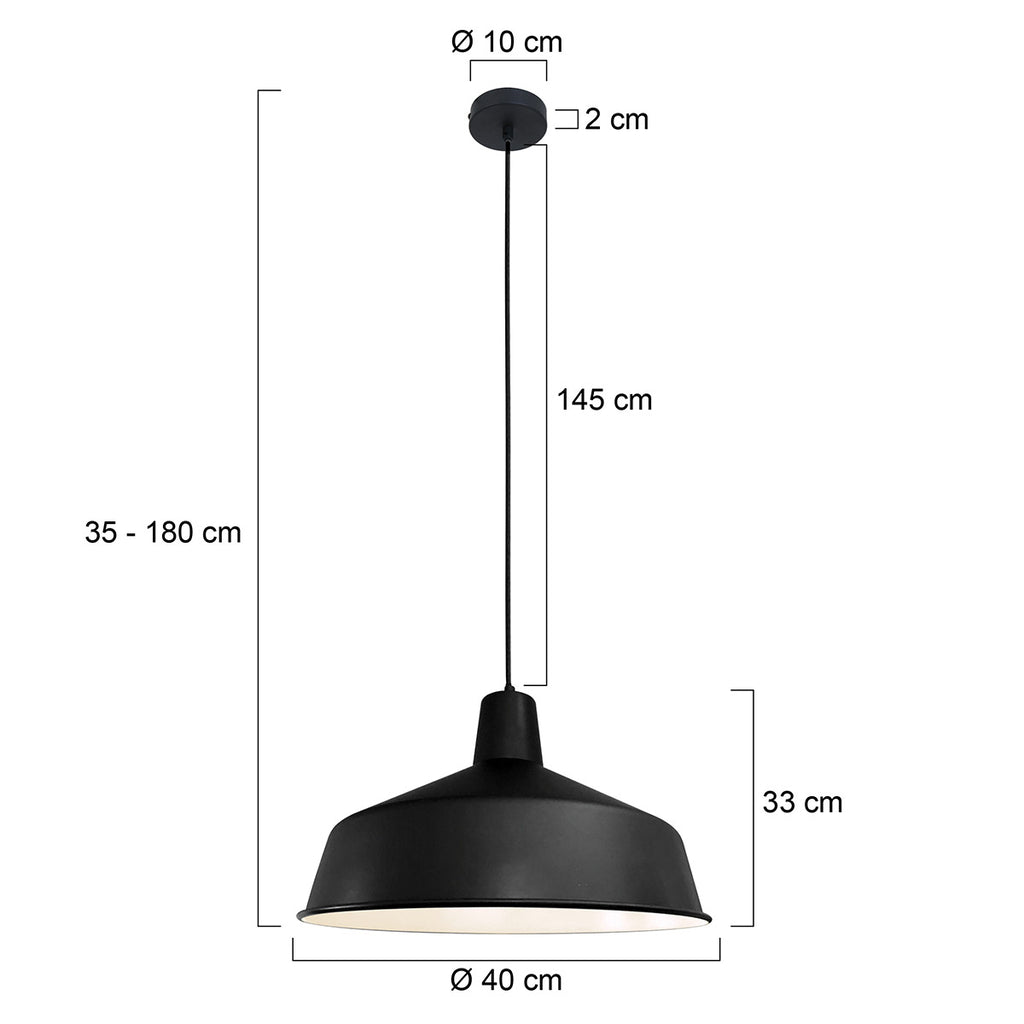 Hanglamp Black moon in Zwart