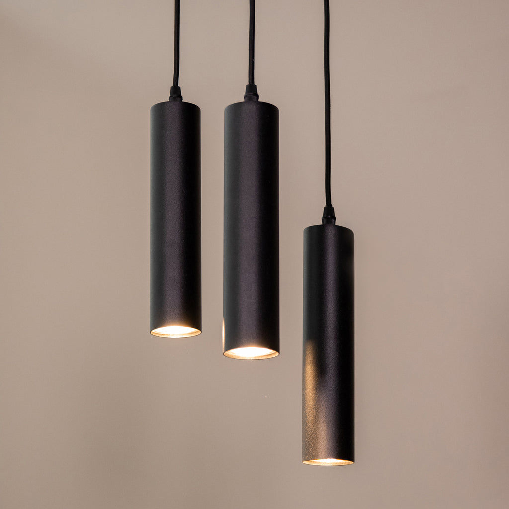 Hanglamp Ferroli - Zwart - Metaal - 3-lichts