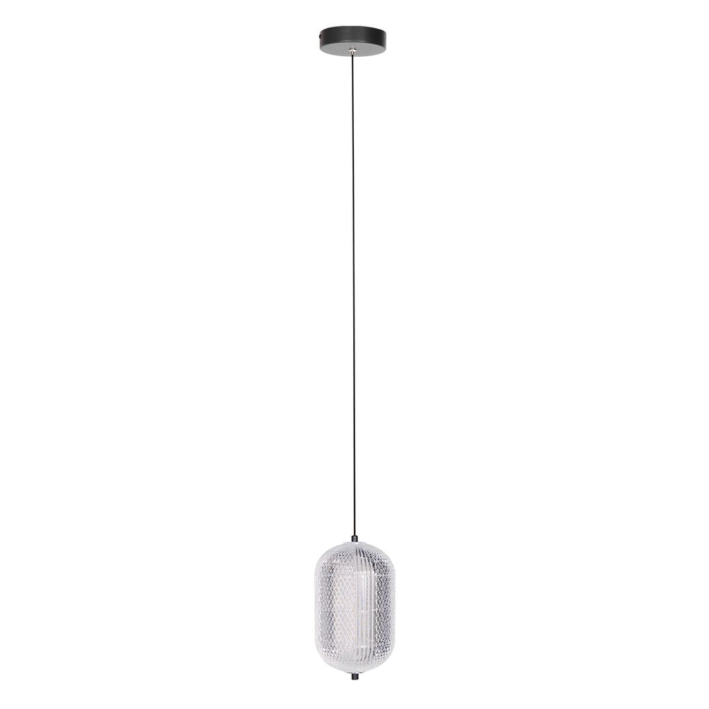 Hanglamp Geripu Ø 15 cm geribbeld kunststof met led module