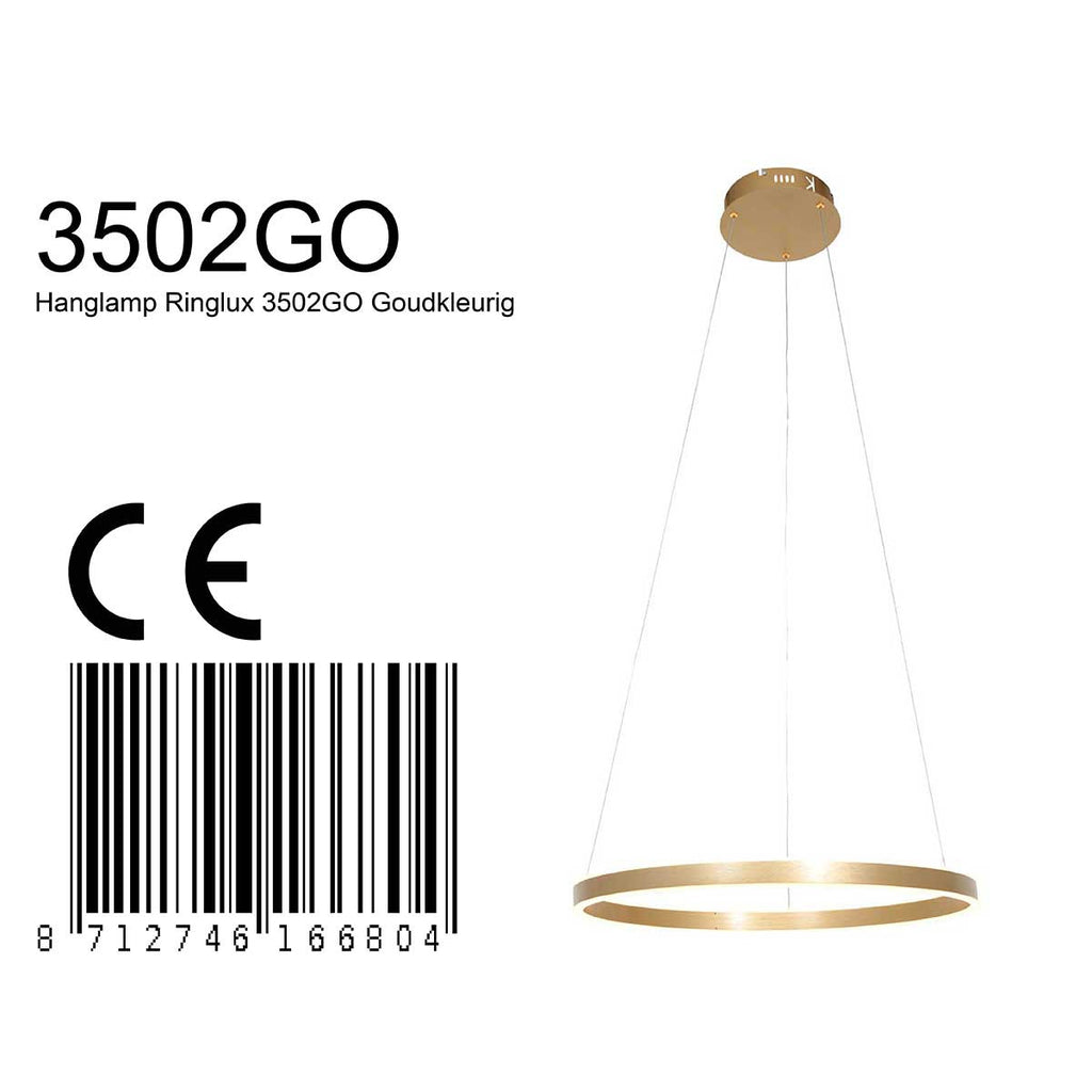 Hanglamp Ringlux in Goud