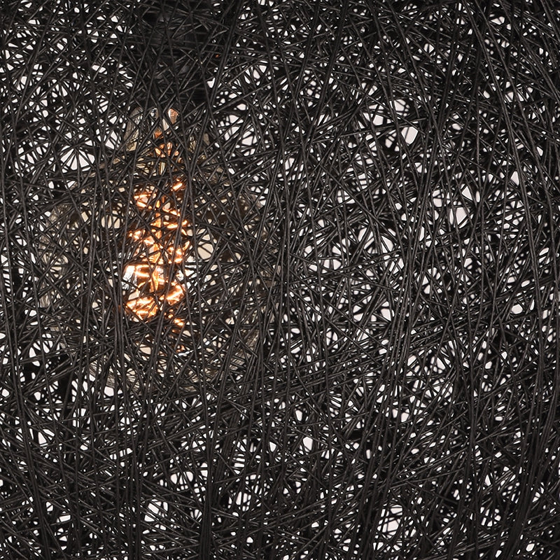 Hanglamp Twist - Zwart - Vlas - L