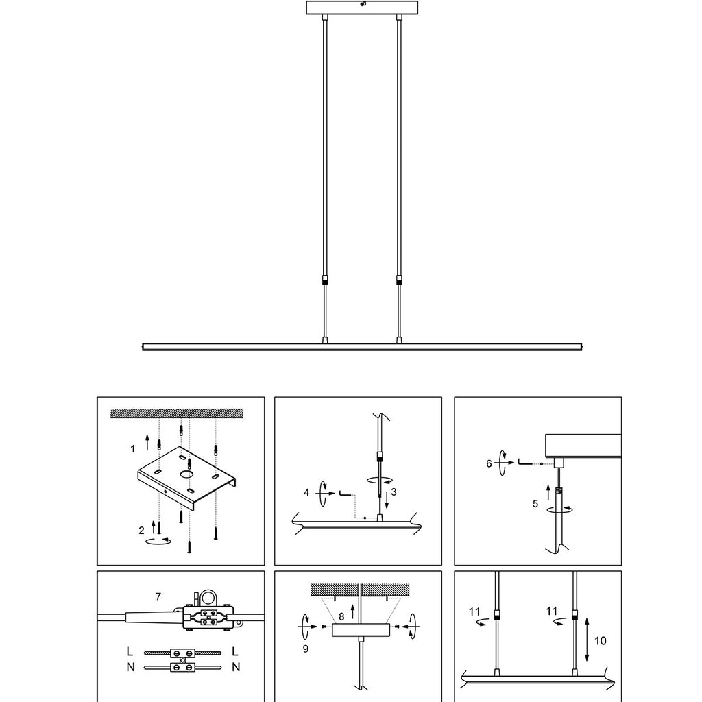 Hanglamp Zelena in Zwart