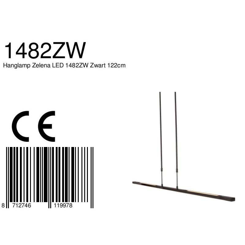 Hanglamp Zelena in Zwart