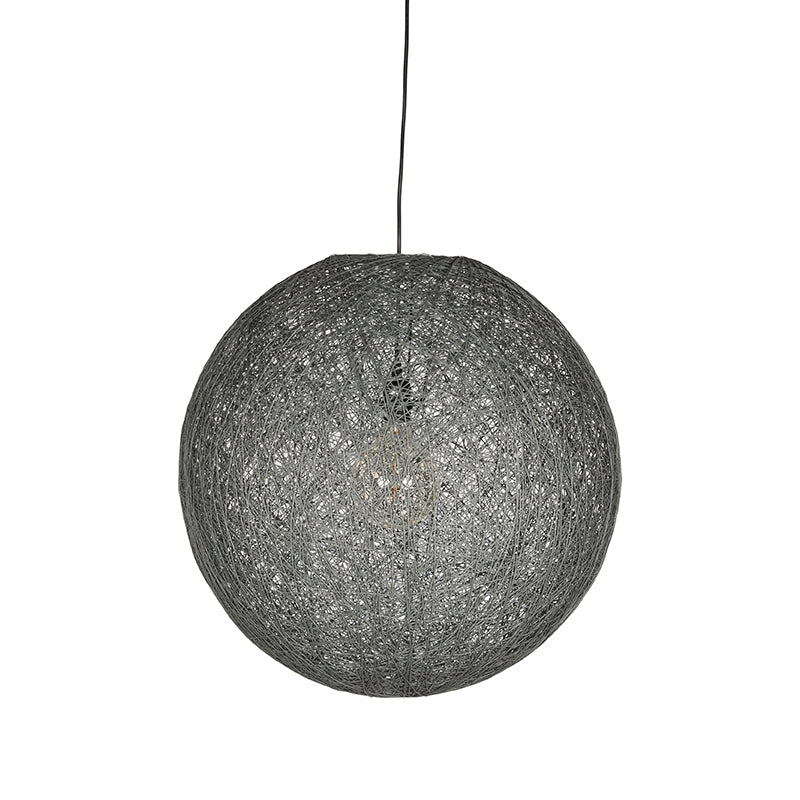 Hanglamp Twist - Grijs - Vlas - L