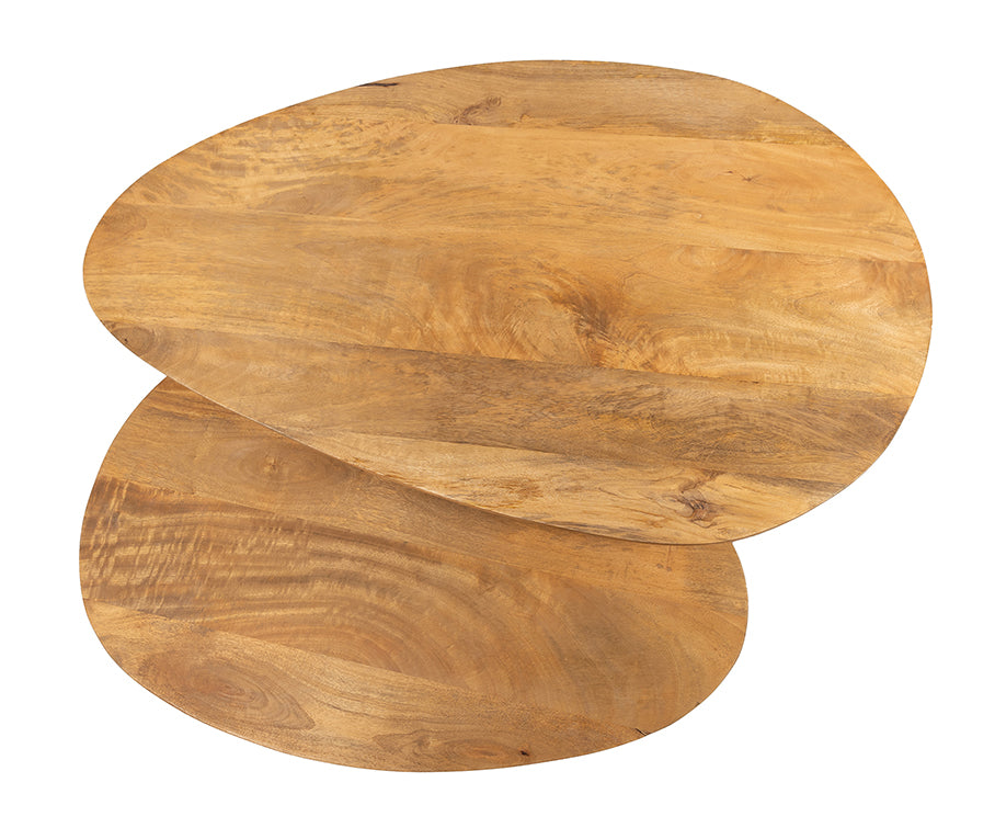 Hannover organisch salontafelset van 2 in Smooth Natural