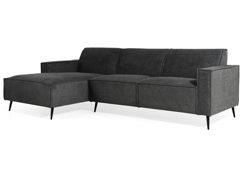 Hoekbank Kate Links - Linnen Antracieet