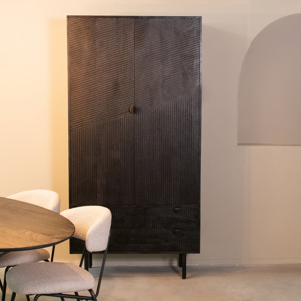 Bergkast Cotia - Zwart - Mangohout