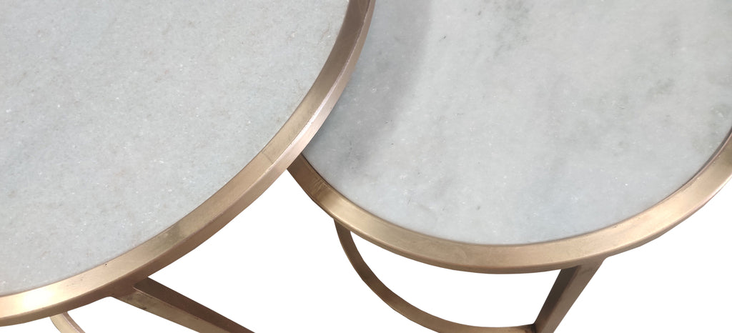 Jamie Marble White Gold Set