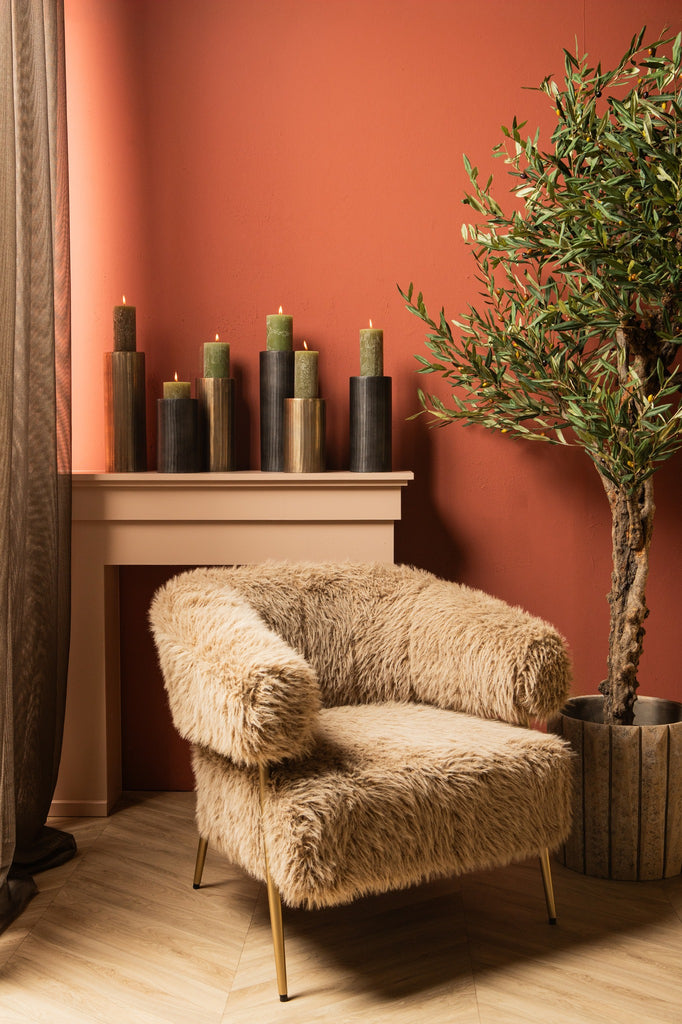 Jowad Antique Gold alu sheet candle holder rib M