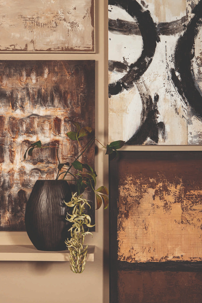 Jowad Graphite alu sheet pot ribbed high oval S