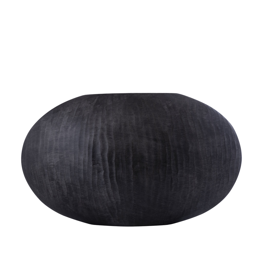 Jowad Graphite alu sheet pot ribbed low oval L