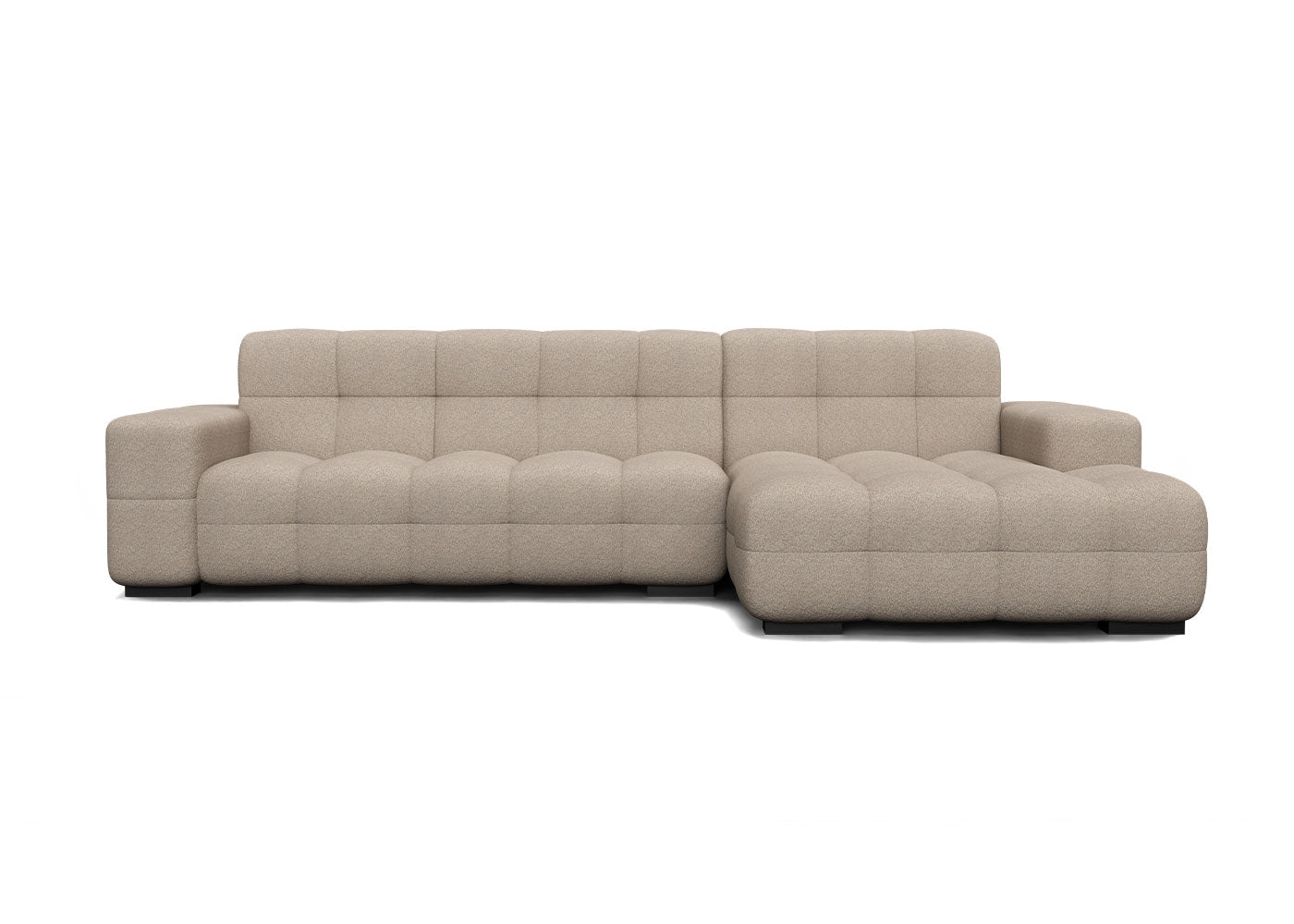 Kubus loungebank in lichtbruin - Rechts