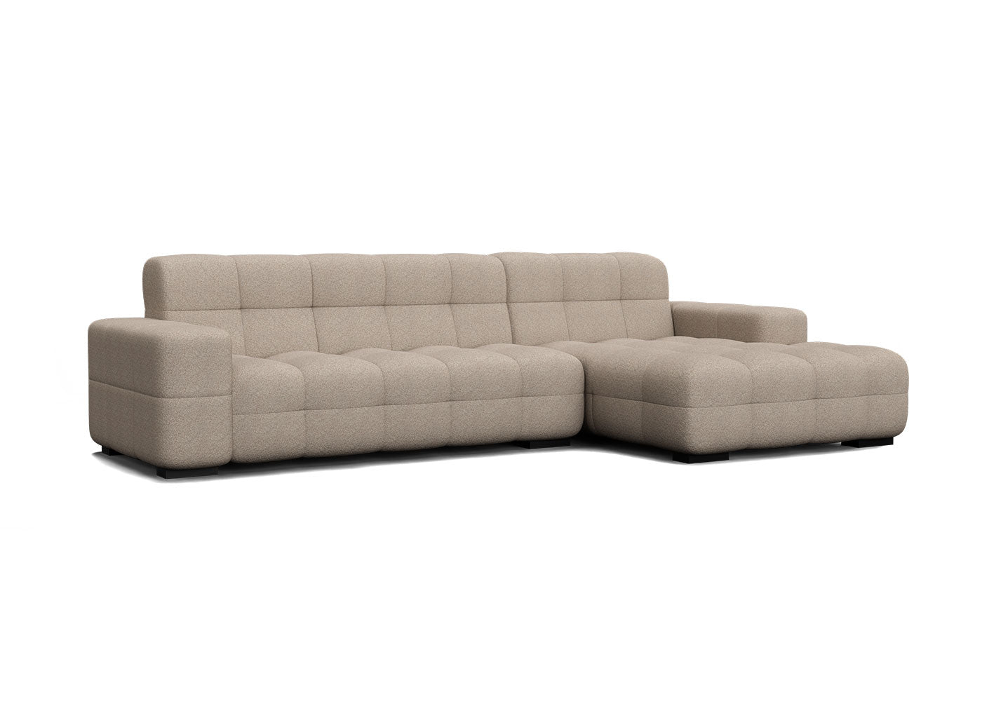 Kubus loungebank in lichtbruin - Rechts