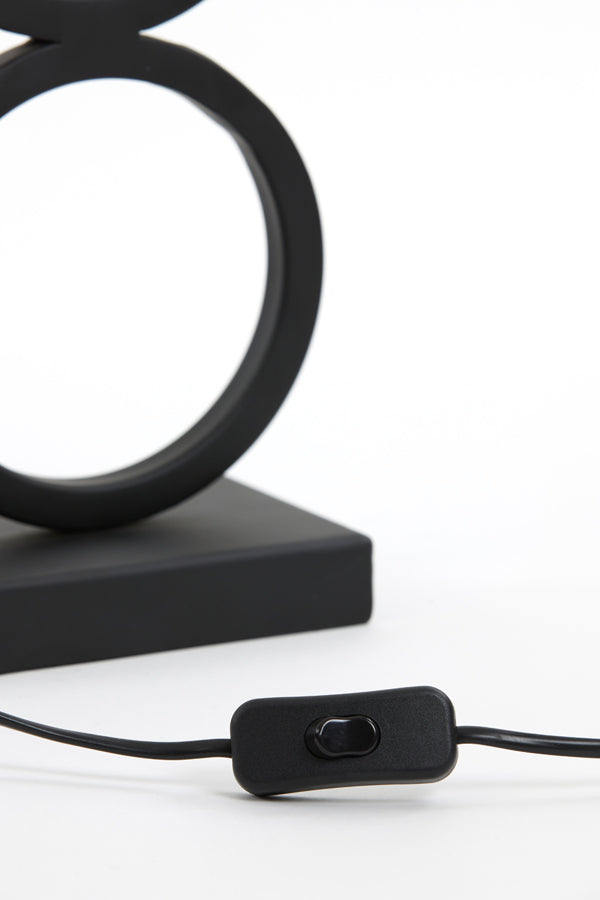 Stelios Lampvoet - Zwart - 15x10x36 cm