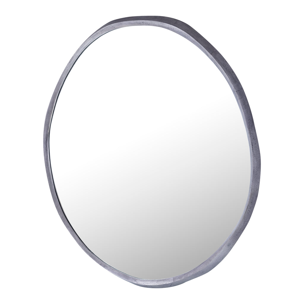 Limera Black alu ronde organische spiegel L