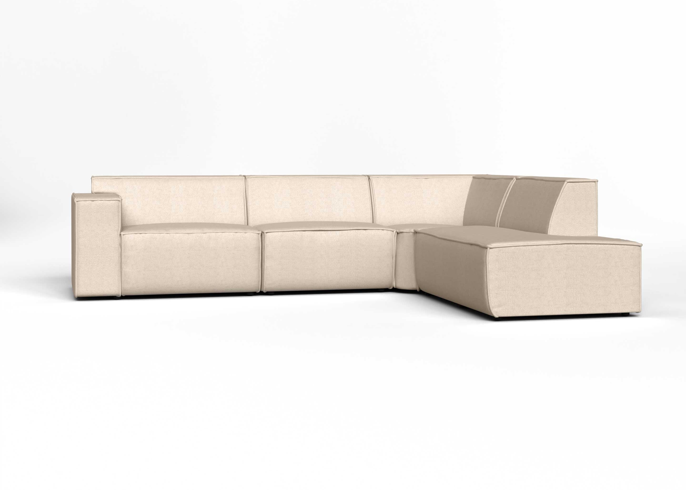 Ricco L-bank met ottomaan - Rechts